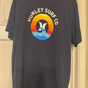 Hurley Navy Short-Sleeve Surf Logo Tee